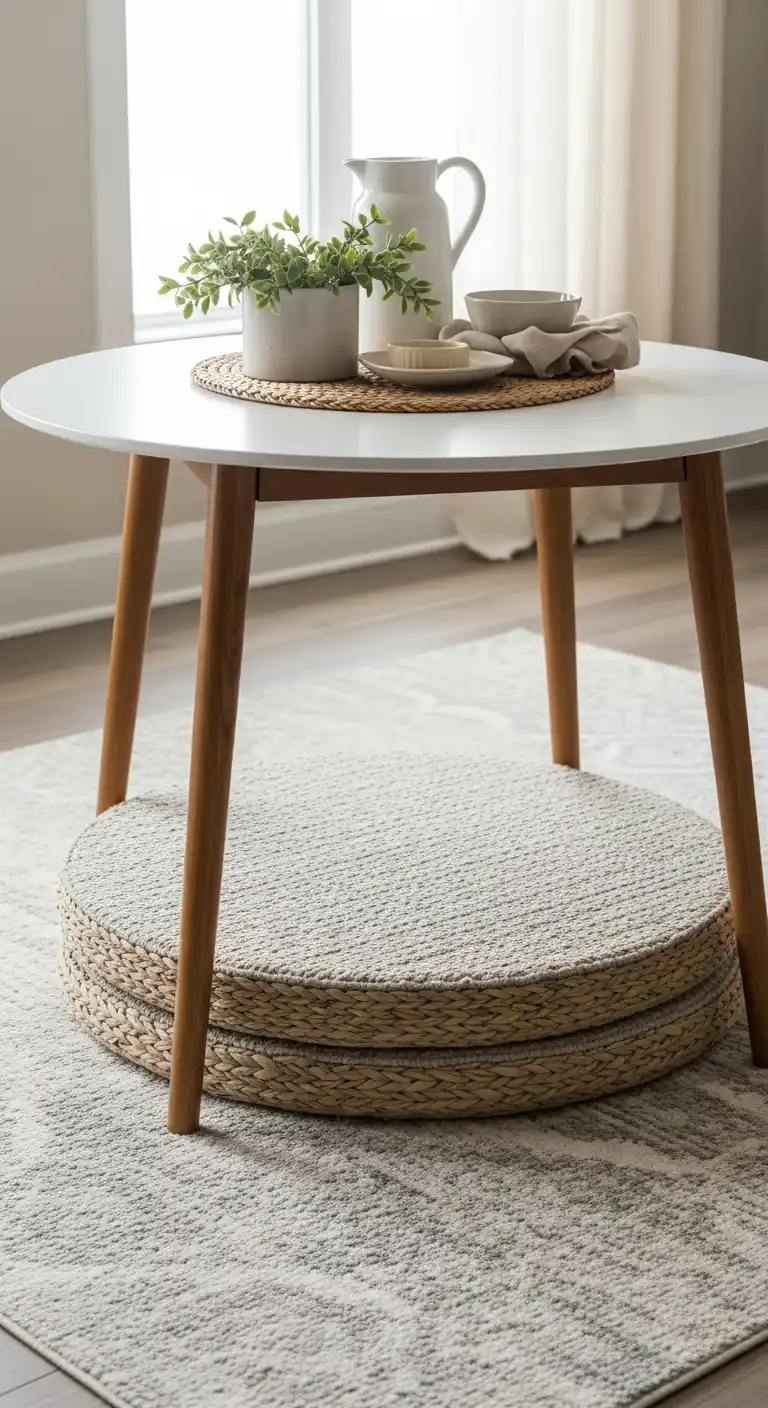 11. Transitional Layered Rugs for Versatile Blends
