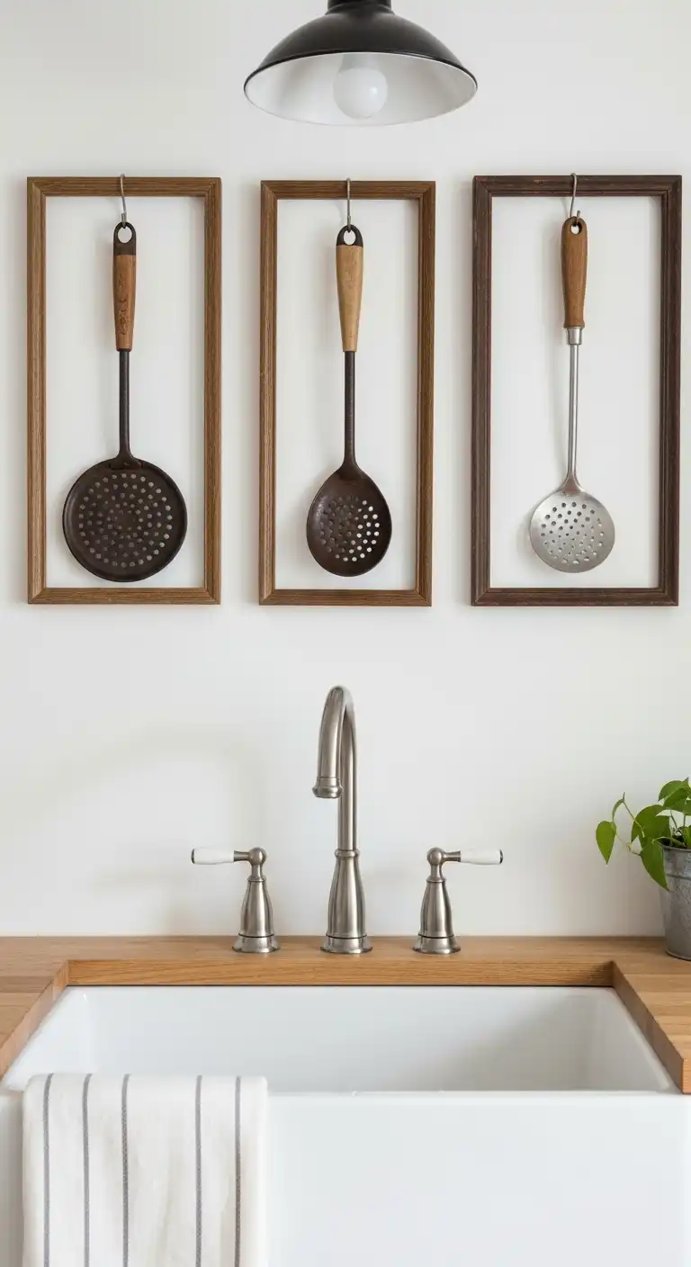 12) Hang vintage kitchen tools as art