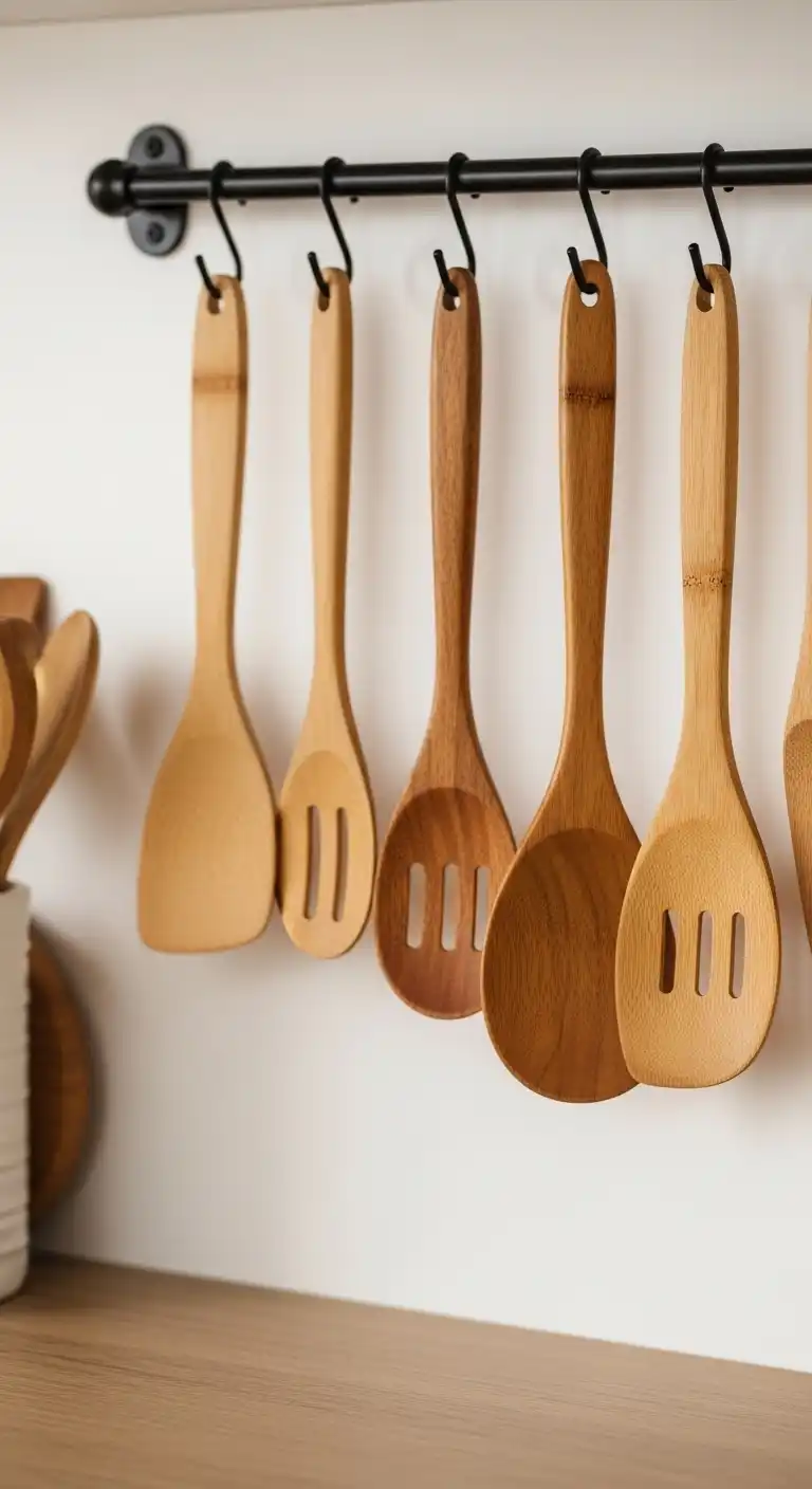 13) Use a mix of wooden utensils to add texture
