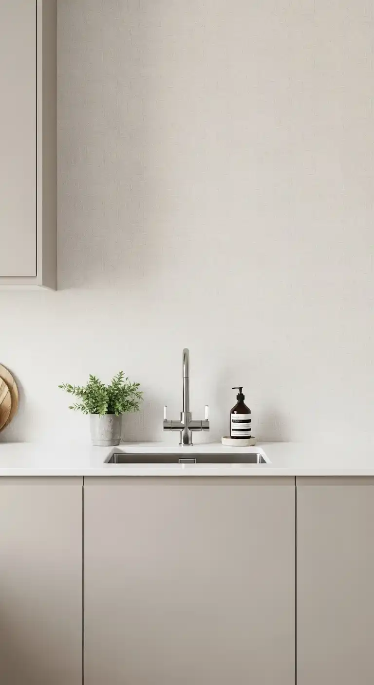 21 Kitchen Sink No Window Ideas for a Fresh, Modern Look 15 14) Use washable wallpaper with a subtle pattern