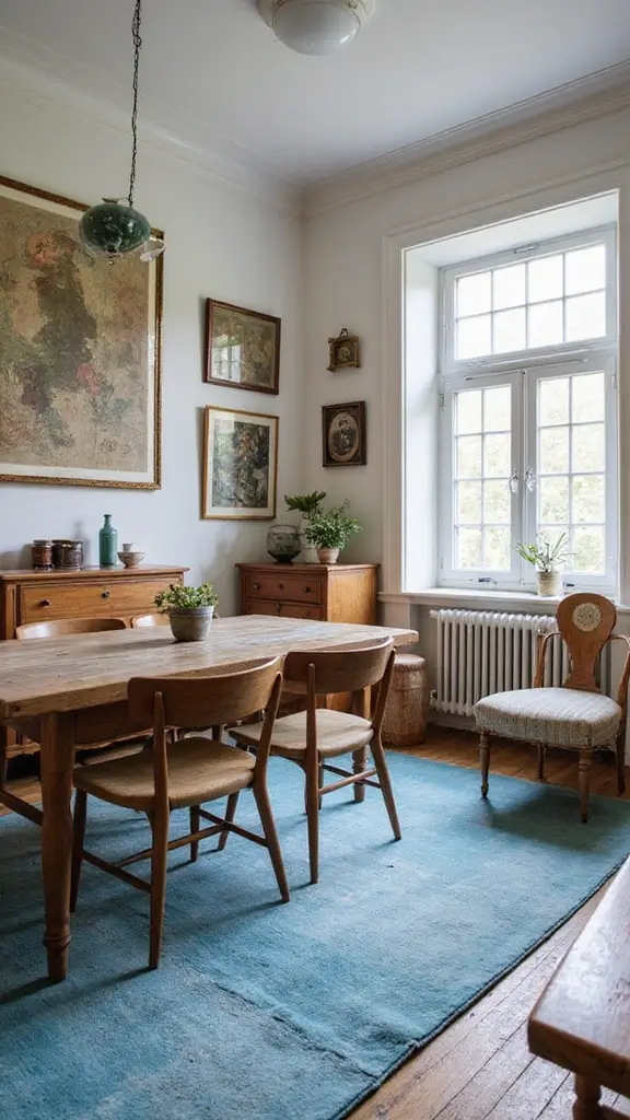 17 Elegant Blue Rugs for Your Dining Table That Redefine Modern Home Decor! - 10. Vintage Revival