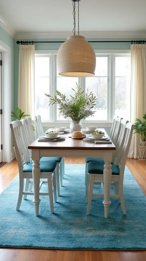 17 Elegant Blue Rugs for Your Dining Table That Redefine Modern Home Decor! - 6. Ocean-Inspired Shades