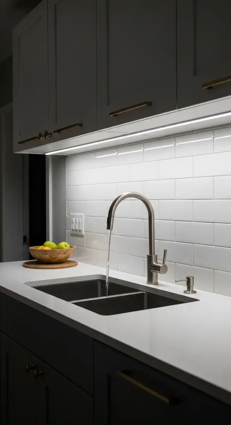 21 Kitchen Sink No Window Ideas for a Fresh, Modern Look 6 5) Install multi-level LED lighting to brighten the area