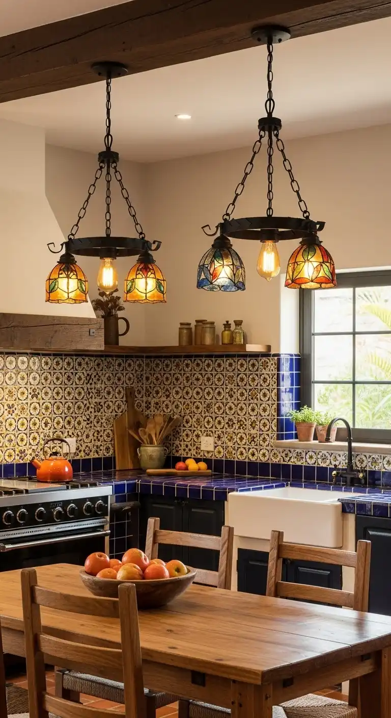 5) Wrought Iron Pendant Lighting