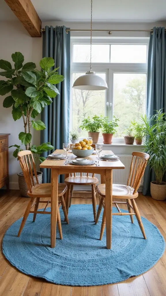 17 Elegant Blue Rugs for Your Dining Table That Redefine Modern Home Decor! - 9. Eco-Friendly Options
