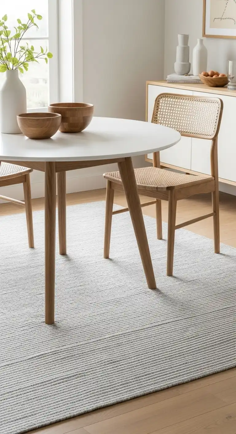 7. Scandinavian Minimalist Rug for Clean Lines