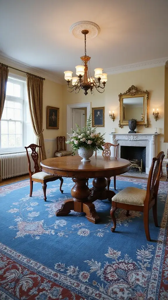 17 Elegant Blue Rugs for Your Dining Table That Redefine Modern Home Decor! - 4. Classic Persian Designs