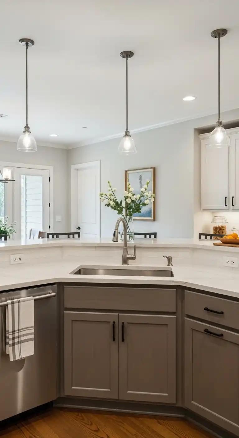 Corner Kitchen Sink Ideas You’ll Love: 21 Inspiring Designs 10 9. Corner Sink in Kitchen Island