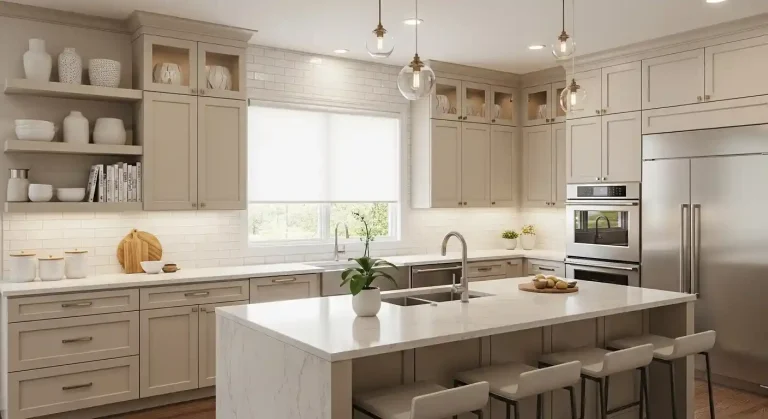 Accessible Beige Kitchen Cabinets Ideas