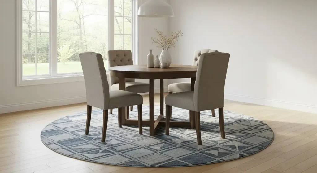 Are Round Rugs Good for Dining Room? Tips, Styles, Inspiration 3 Are Round Rugs Good for Dining Room 1