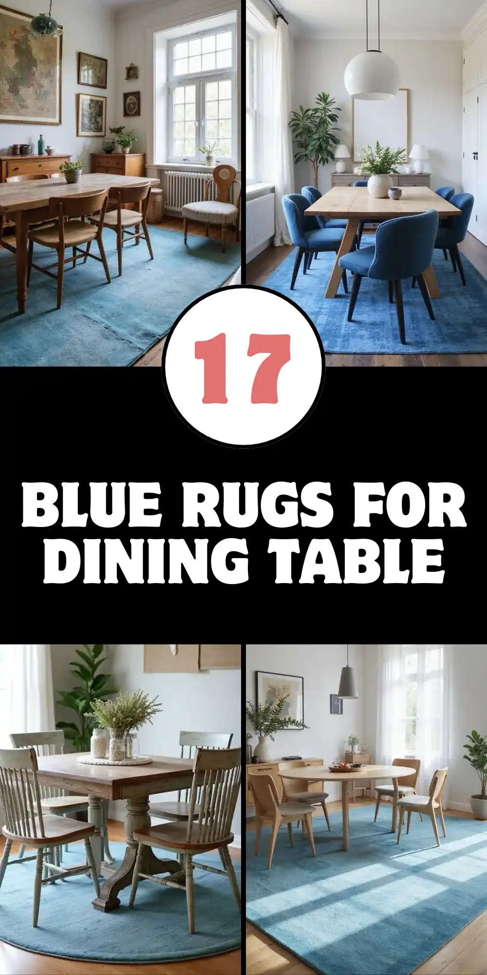 Blue Rugs for Dining Table