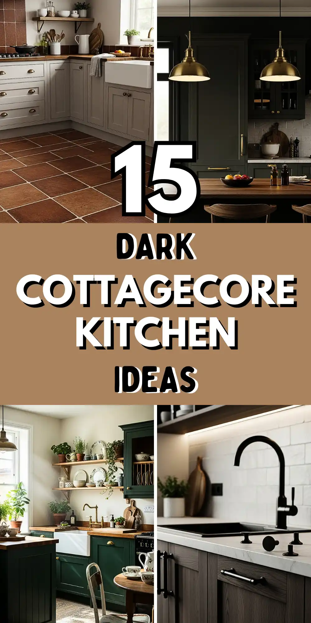 Dark Cottagecore Kitchen