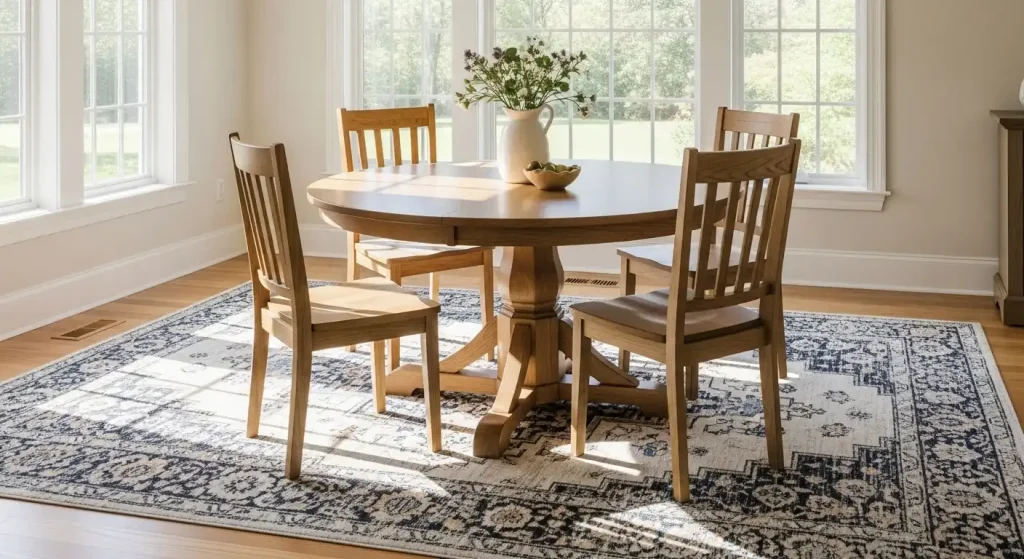 How to Choose an Area Rug for a Dining Table