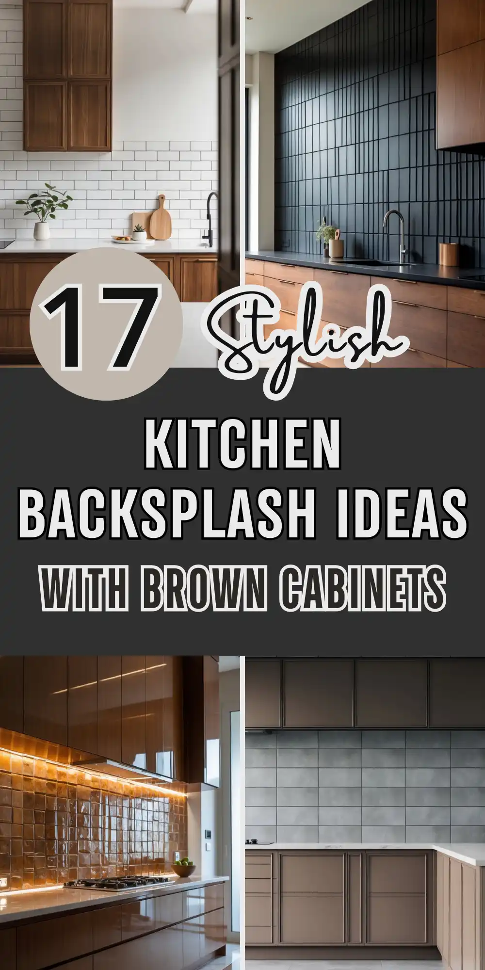 Kitchen Backsplash Ideas With Brown Cabinets