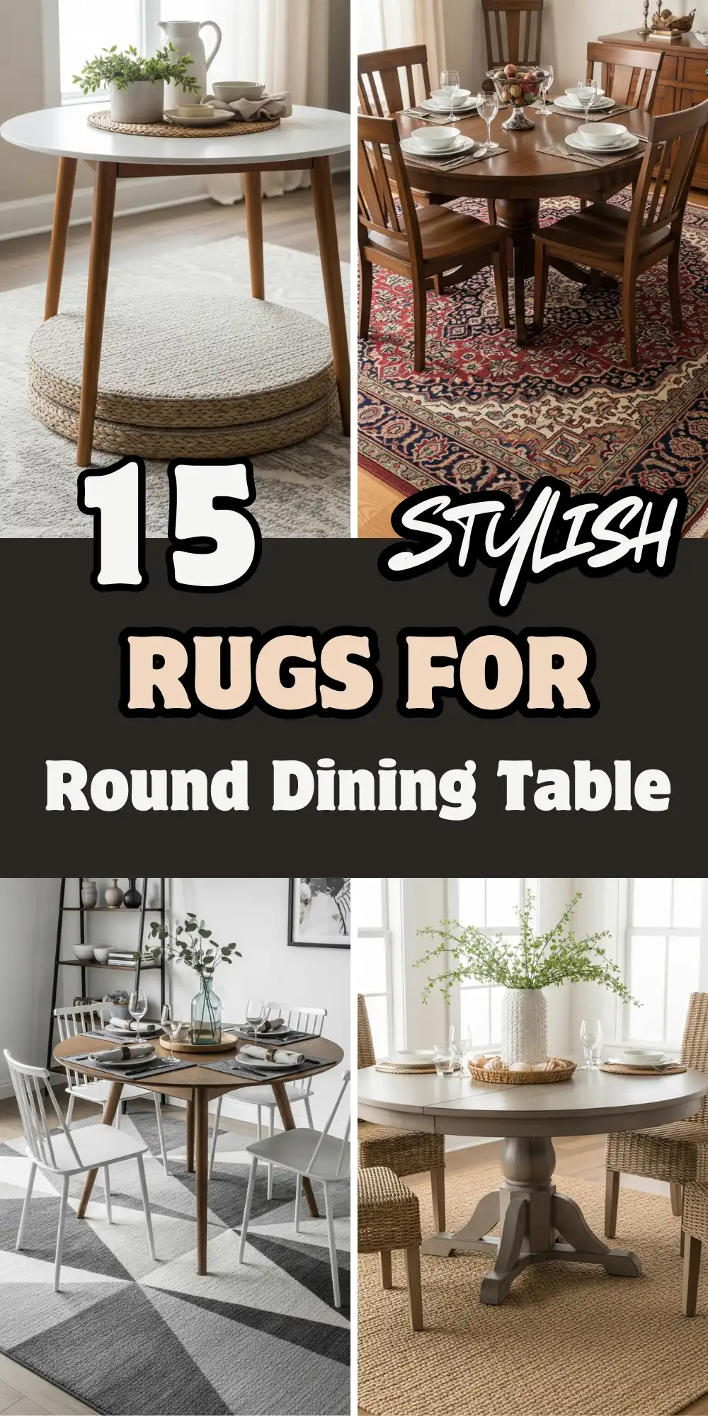 rugs for round dining table