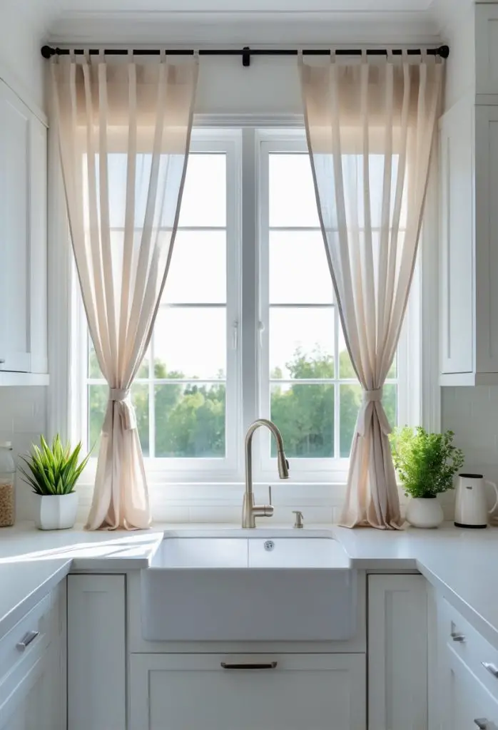 3) Tie-back curtains to control natural light