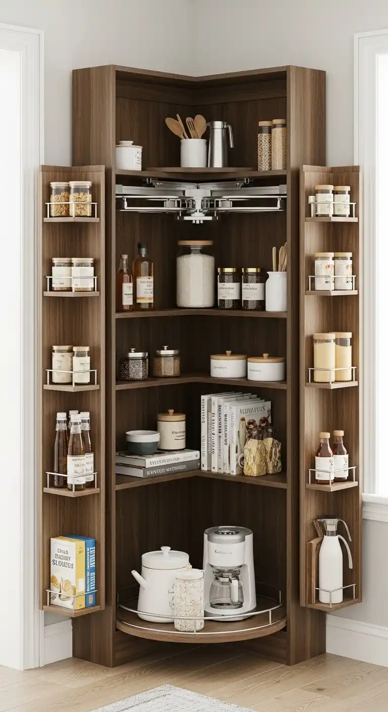 10) Corner Shelf Cabinet