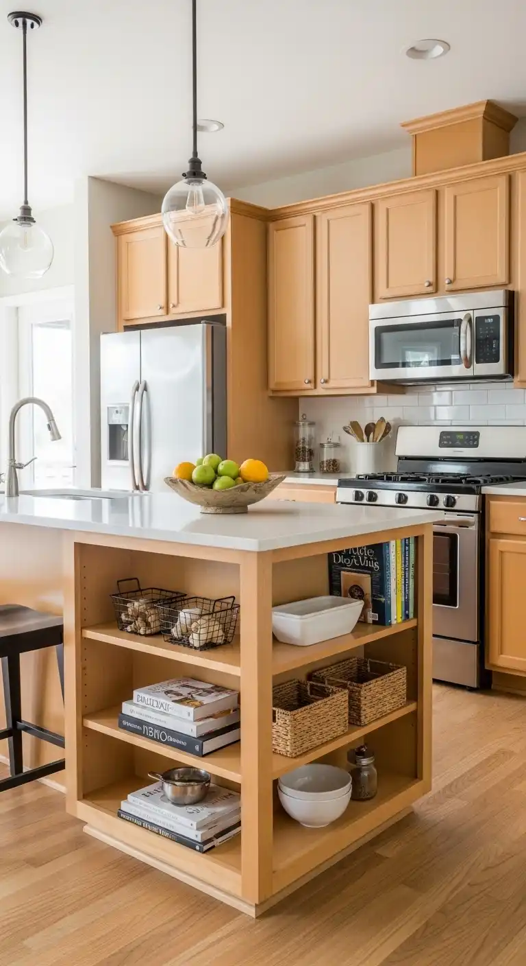 10) Peninsula with Open Shelving