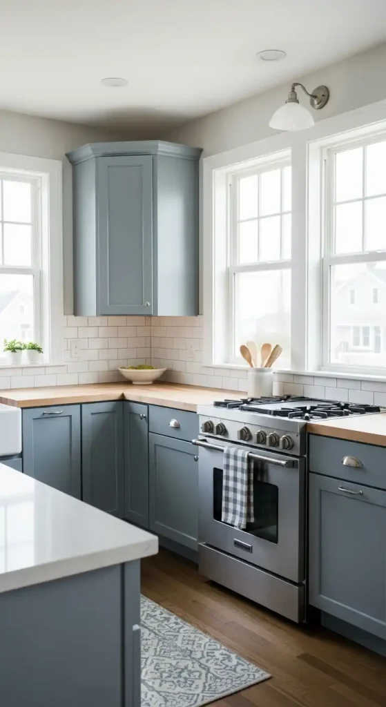 23 Blue Gray Kitchen Cabinets Ideas to Elevate Your Space 19 18) Blue gray cabinets in a coastal-inspired kitchen