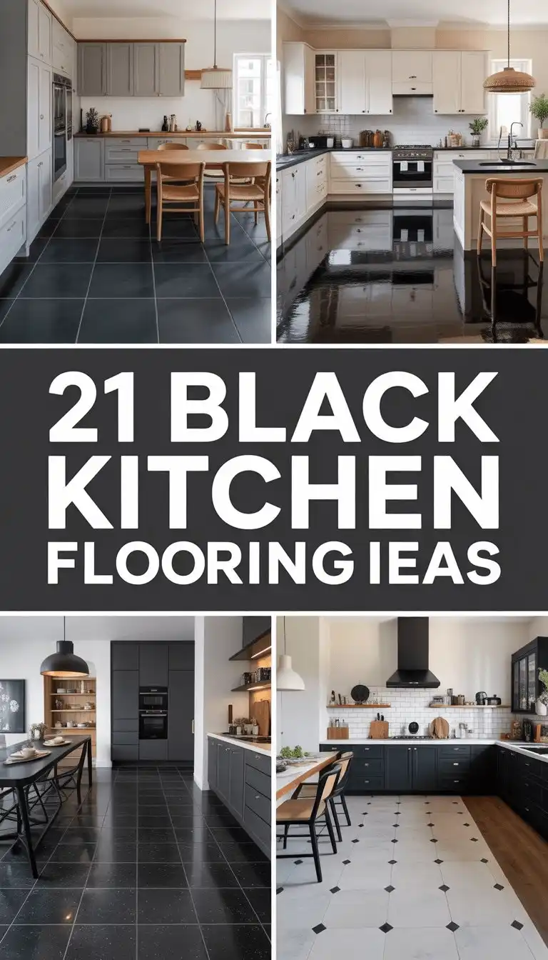 21 Black Kitchen Flooring Ideas to Elevate Your Space 1 Black Kitchen Flooring