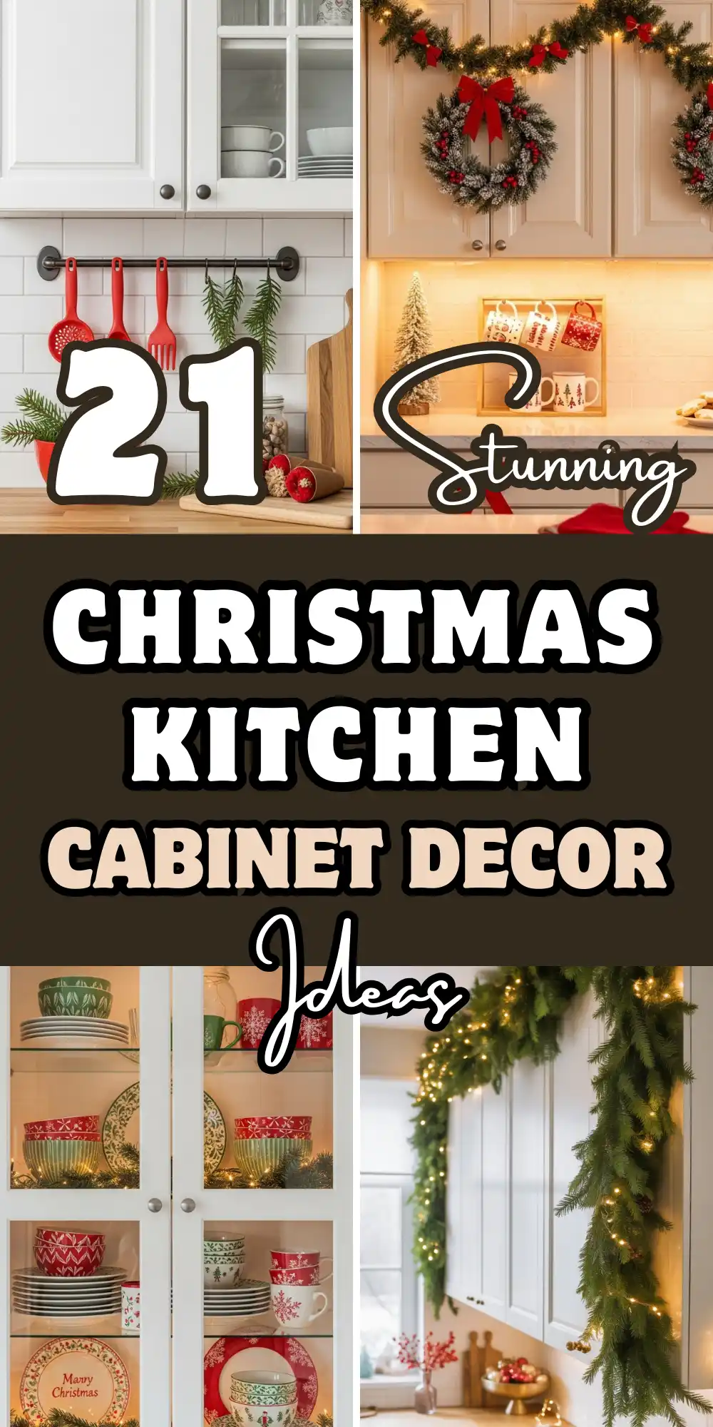 Christmas Kitchen Cabinet Decor Ideas: 21 Festive Looks 1 Christmas Kitchen Cabinet Decor Ideas 1