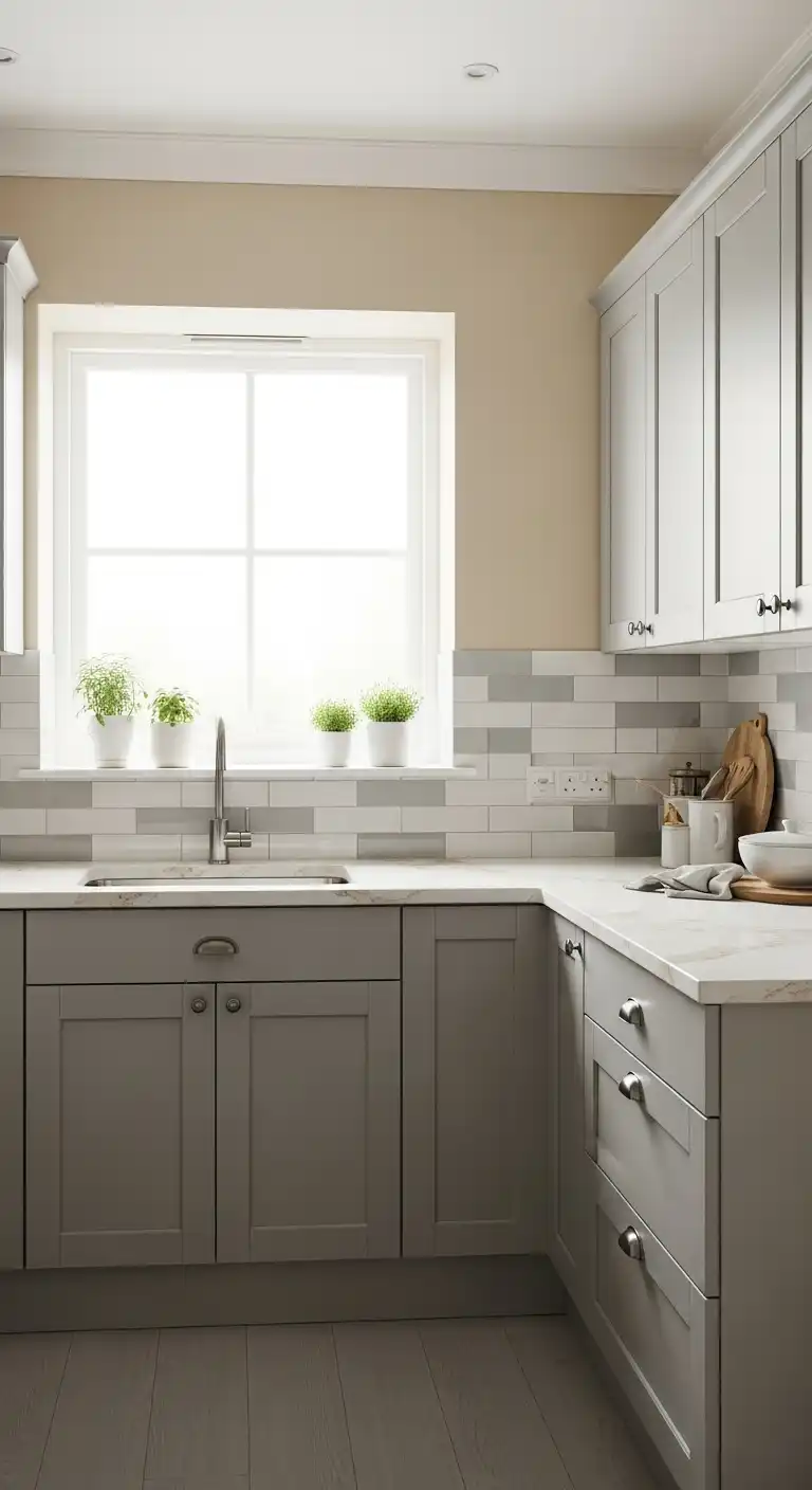 L Shaped Kitchen Designs: 13 Creative Ways to Maximize Space 6 5) Choose muted color palettes to open up the space