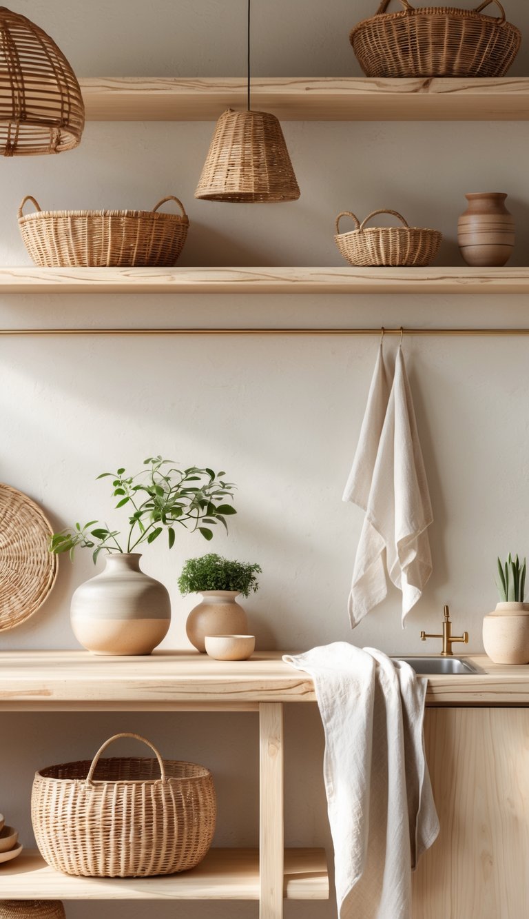 13 Boho Kitchen Decor Ideas with Natural Textures