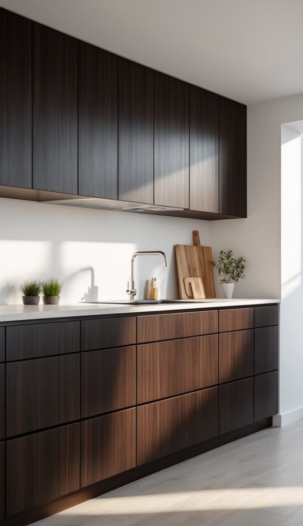 10 Dark Wood Kitchen Cabinets Ideas To Warm Up Your Home