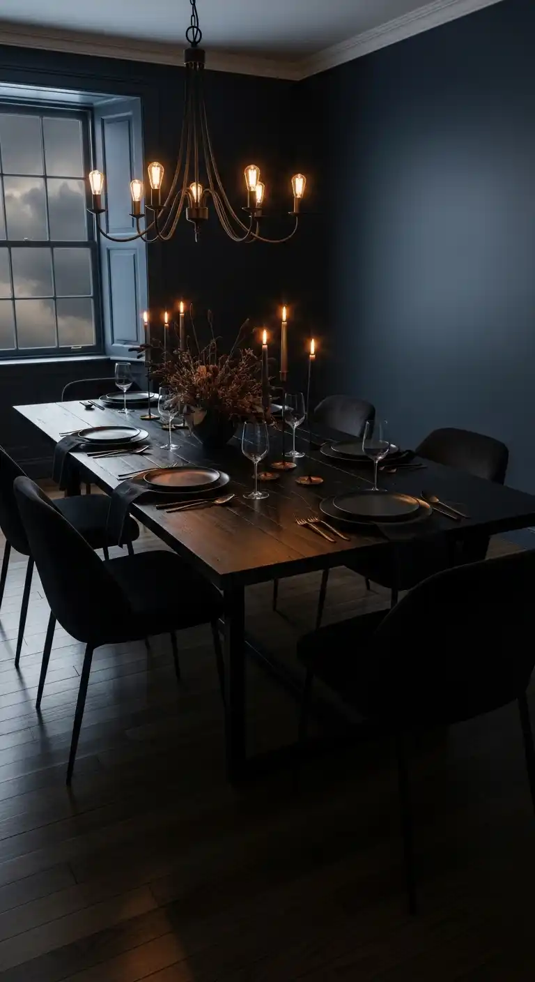 Style the Table with Minimal, Dark Decor
