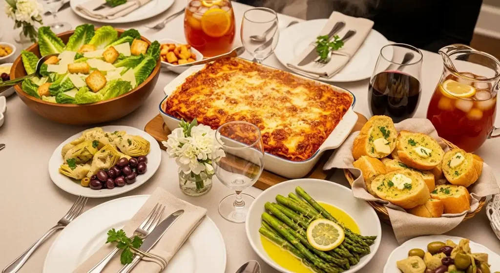 What to Serve with Lasagna for Dinner Party