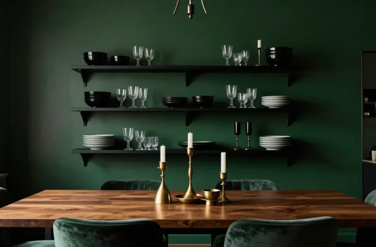 10 Dining Room Shelves Ideas for Bold, Cozy Dining Rooms 12 10 Dining Room Shelves Ideas for Bold, Cozy Dining Rooms