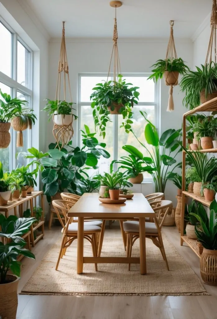 6) Include plenty of indoor plants for freshness