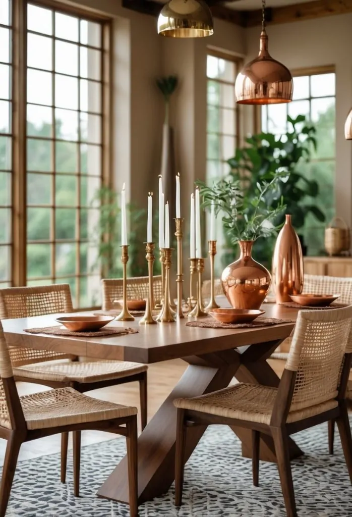 21) Incorporate brass or copper accent pieces